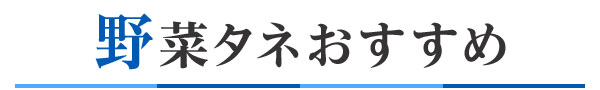 野菜タネおすすめ