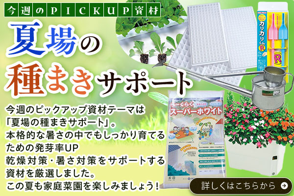 pick up資材夏場の種まきサポート