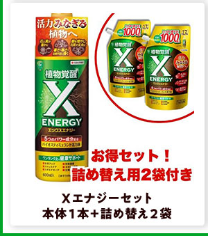 Ｘエナジーセット　本体１本＋詰め替え２袋