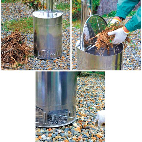 家庭用 落ち葉・庭枝焼却器 OED-60S| 種・苗・ガーデニング用品の