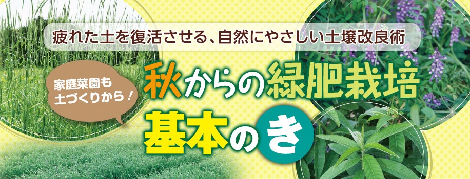 秋からの緑肥栽培基本のき