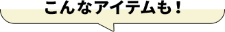 こんなアイテムも！