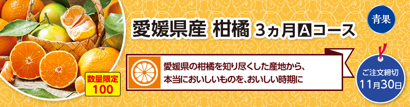愛媛県産 柑橘A 3ヵ月コース