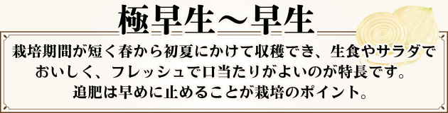 極早生～早生