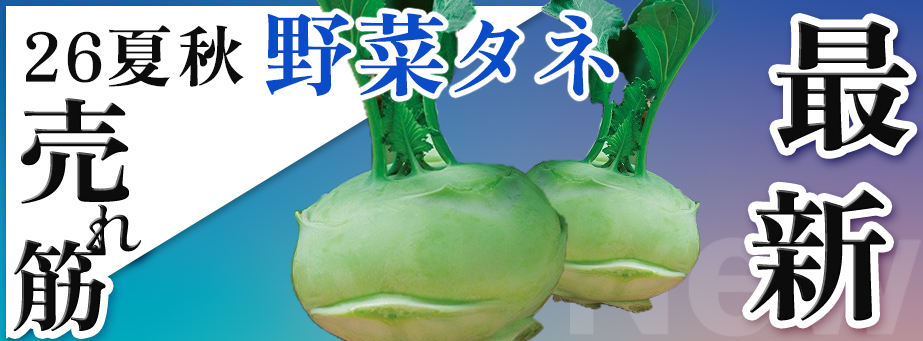 26夏秋 最新品種＆売れ筋 【野菜タネ】